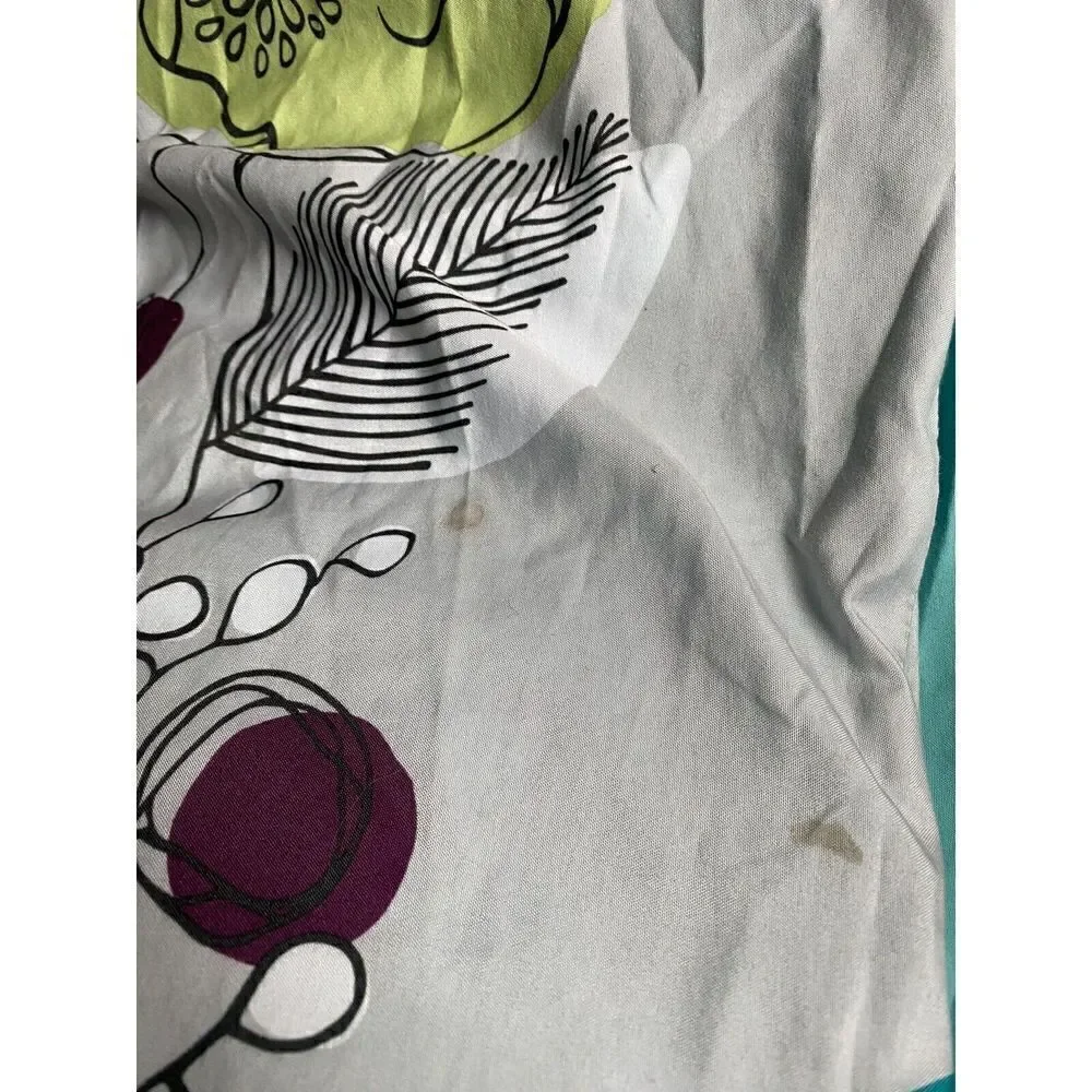 Room Essentials Bright Botanical Bed Duvet Cover With Flaw